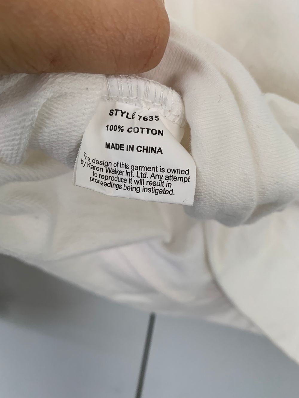 Karen Walker oversized ruffle sleeves white cotton top sweater loose casual chic capsule statement S image 4