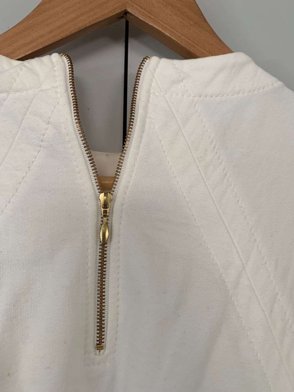 Karen Walker oversized ruffle sleeves white cotton top sweater loose casual chic capsule statement S image 9