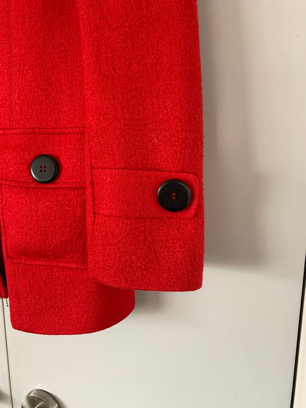 Fredrick Red Wool Jacket NZ made classic fit nautical chic timeless M/10 image 5