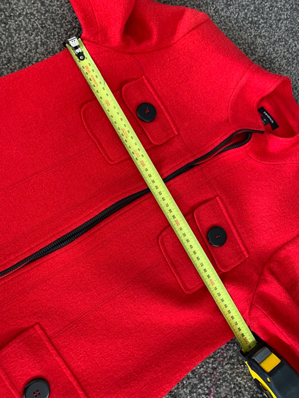 Fredrick Red Wool Jacket NZ made classic fit nautical chic timeless M/10 image 8