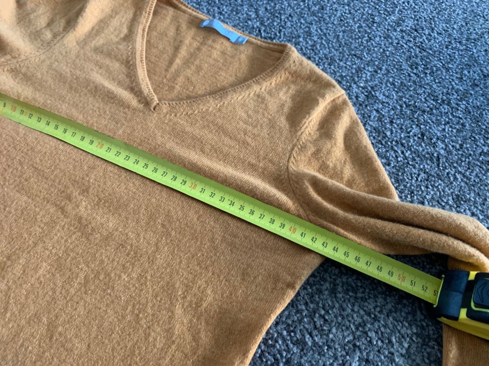 In Cashmere soft Orange Cashmere Jumper classic V neck M image 5