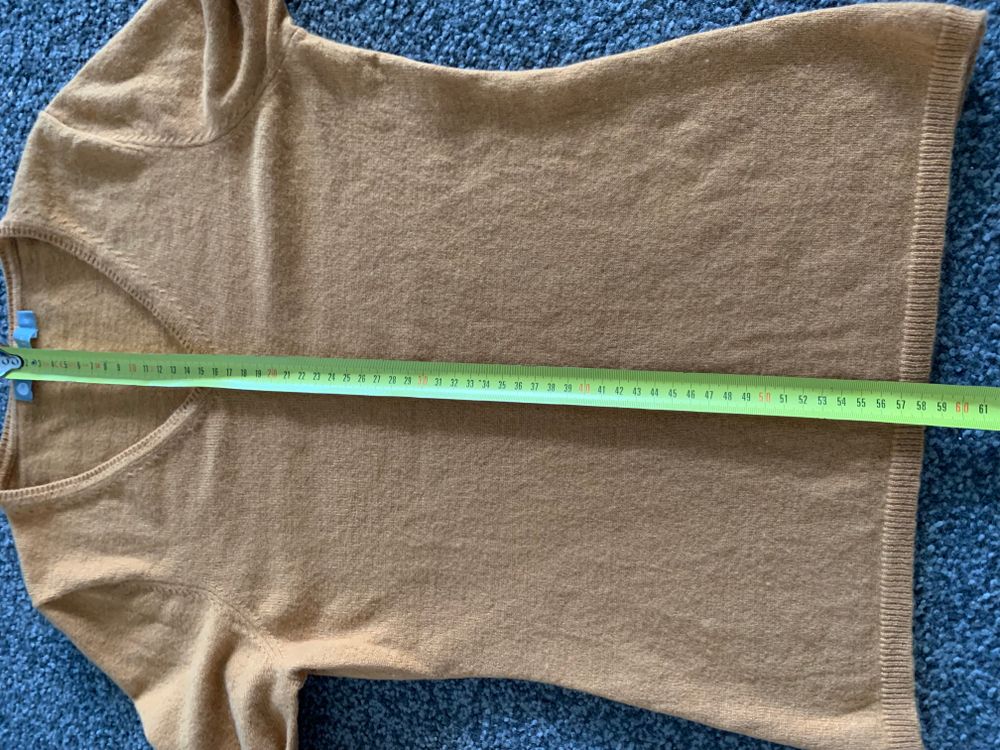 In Cashmere soft Orange Cashmere Jumper classic V neck M image 4