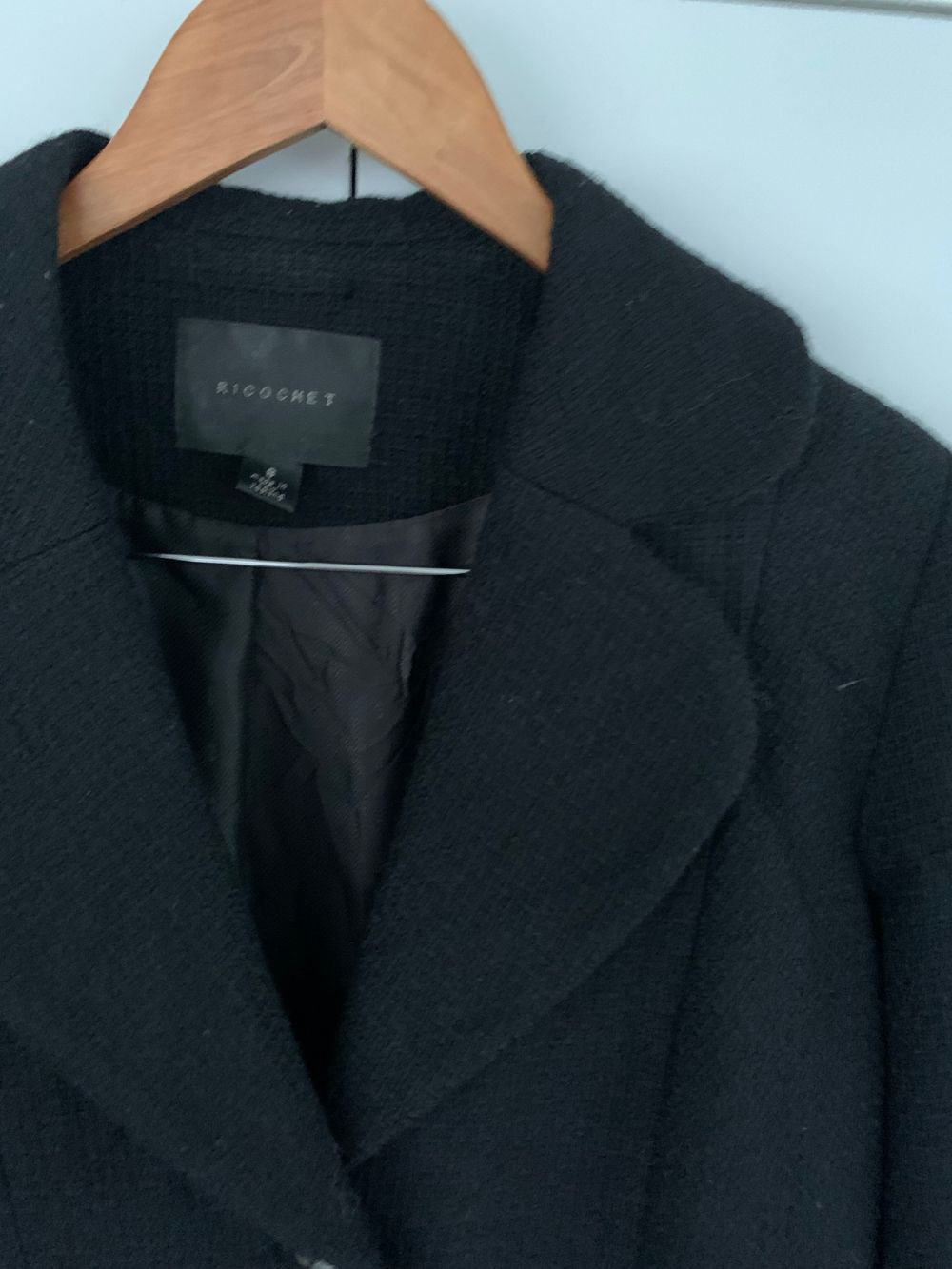 Ricochet Black wool Coat classic chic timeless capsule 8 image 2