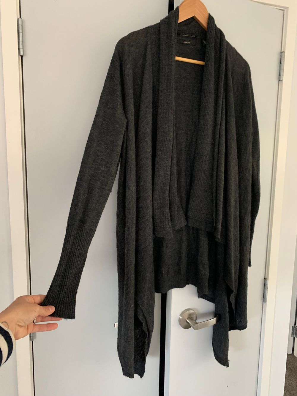 Country Road Dark Grey knit Cardigan mohaor blend image 2