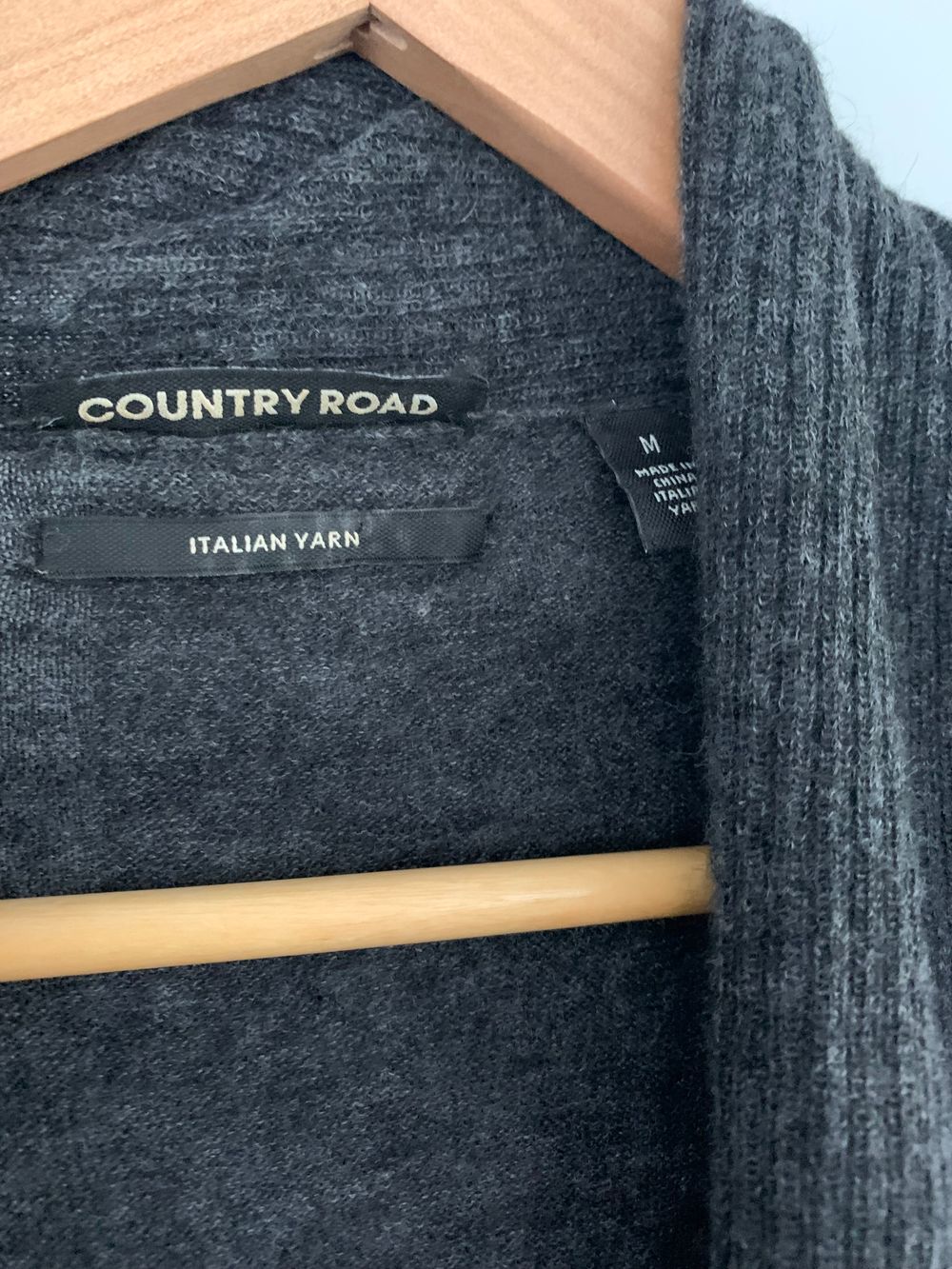 Country Road Dark Grey knit Cardigan mohaor blend image 4