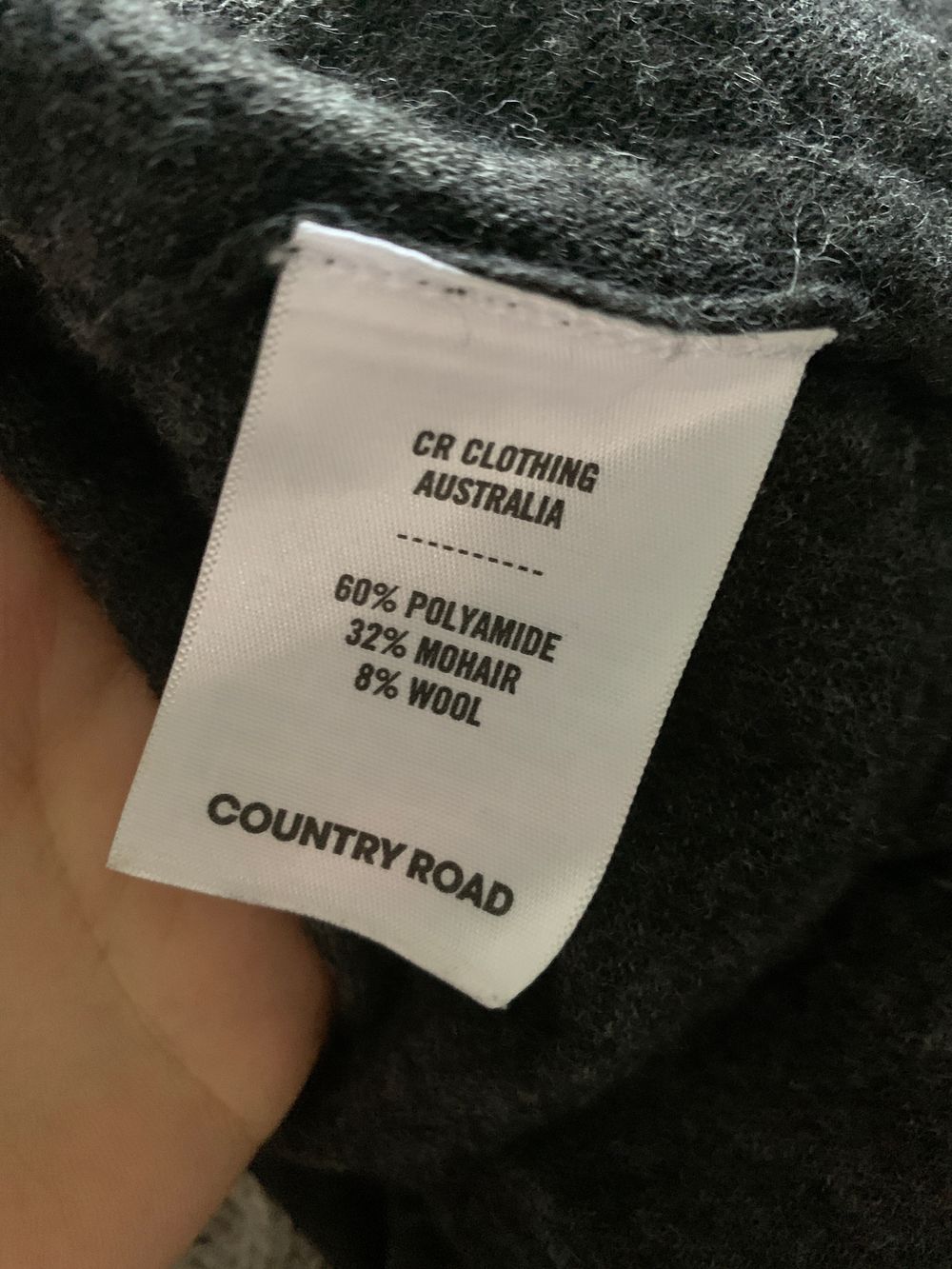 Country Road Dark Grey knit Cardigan mohaor blend image 6