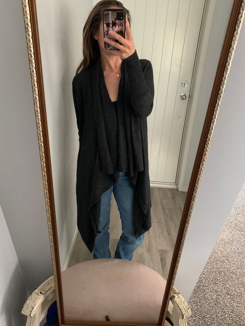 Country Road Dark Grey knit Cardigan mohaor blend image 5