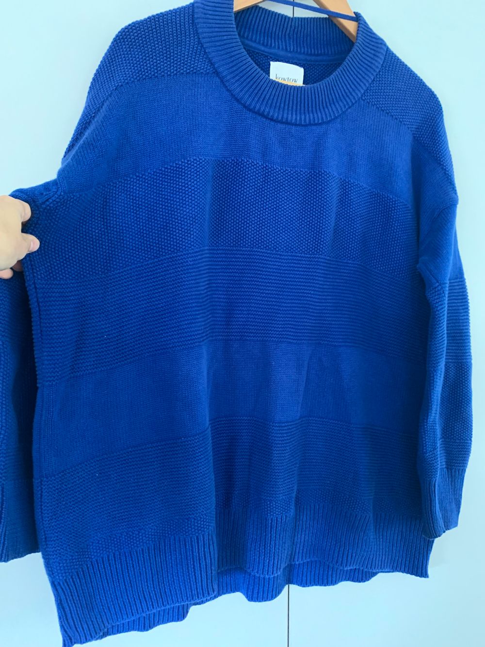 Kowtow oversized organic cotton knit Jumper royal blue image 5