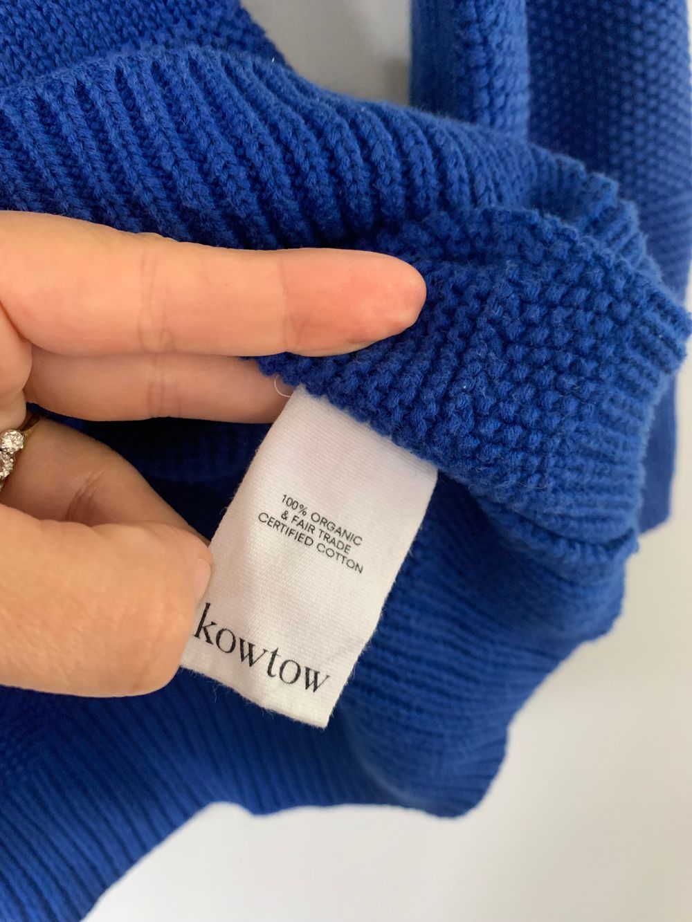 Kowtow oversized organic cotton knit Jumper royal blue image 4