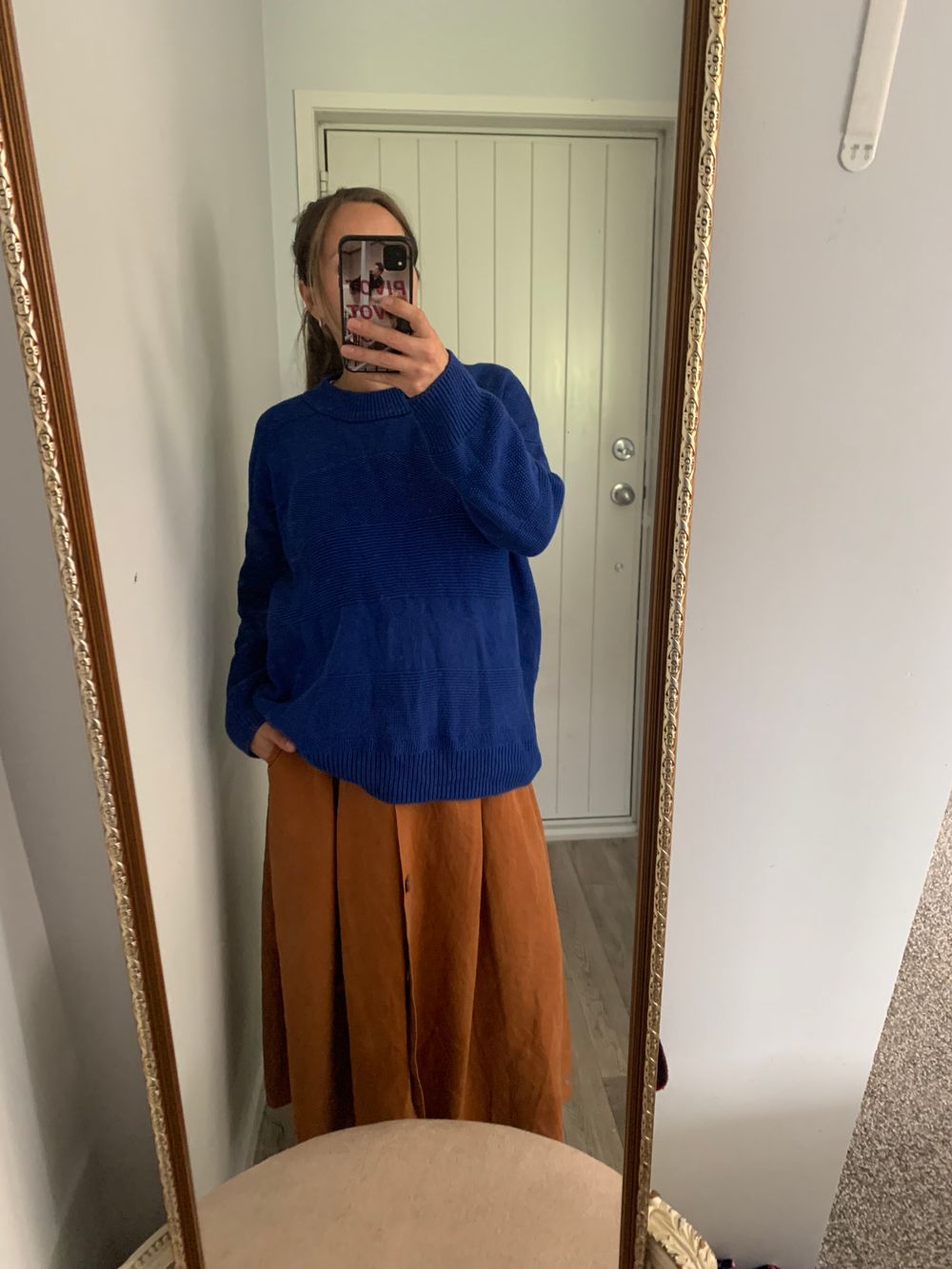Kowtow oversized organic cotton knit Jumper royal blue image 3