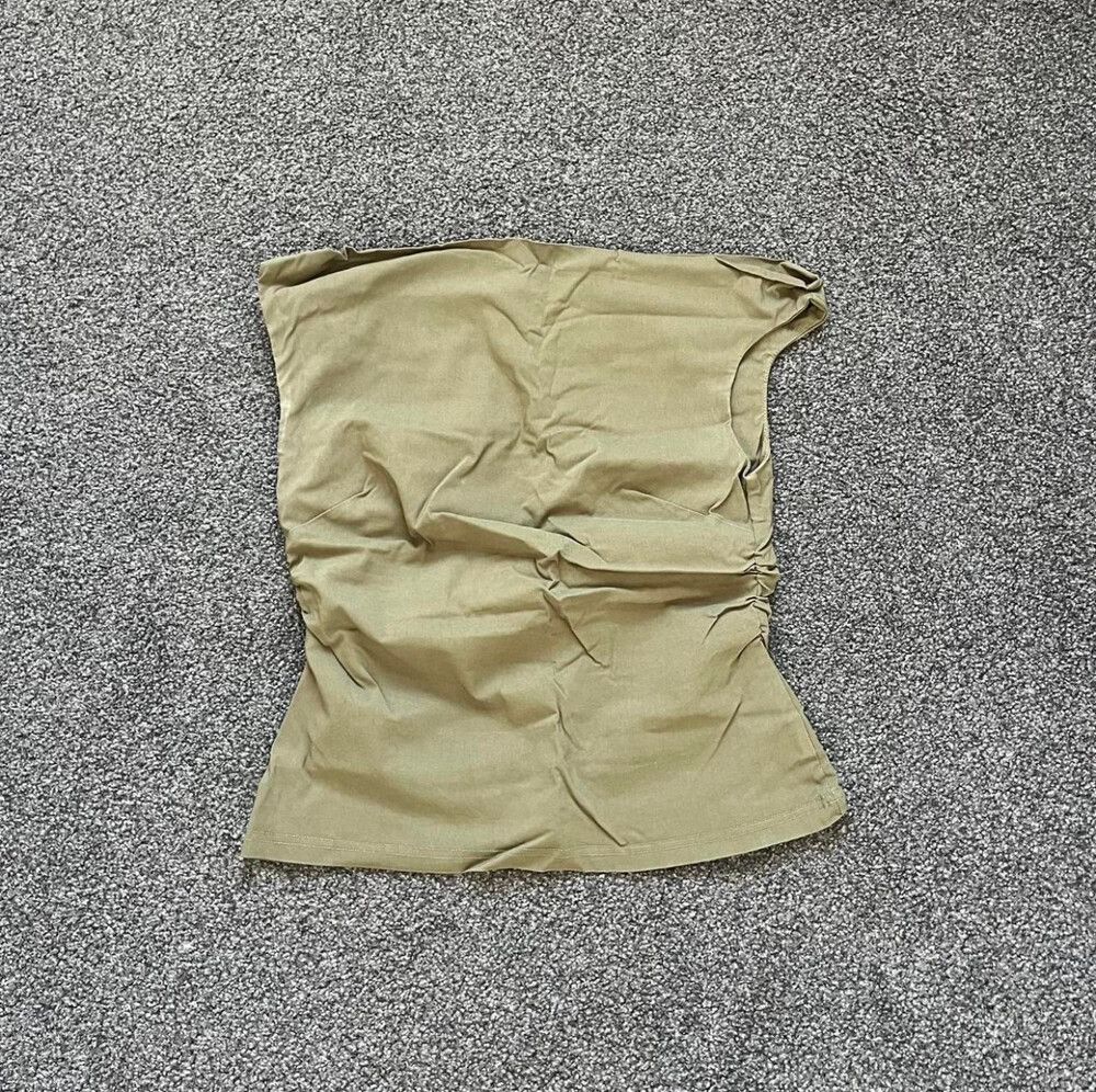 Glassons Khaki Off Shoulder Top