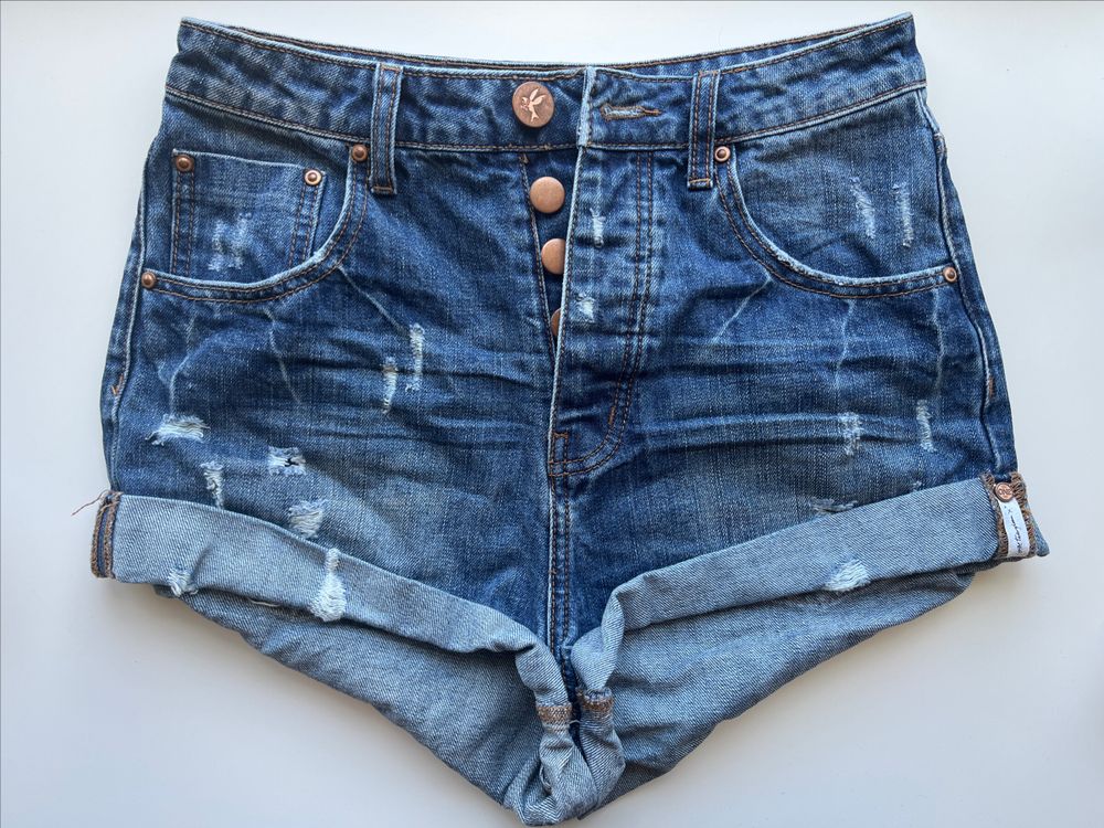 One Teaspoon Blue Denim Shorts