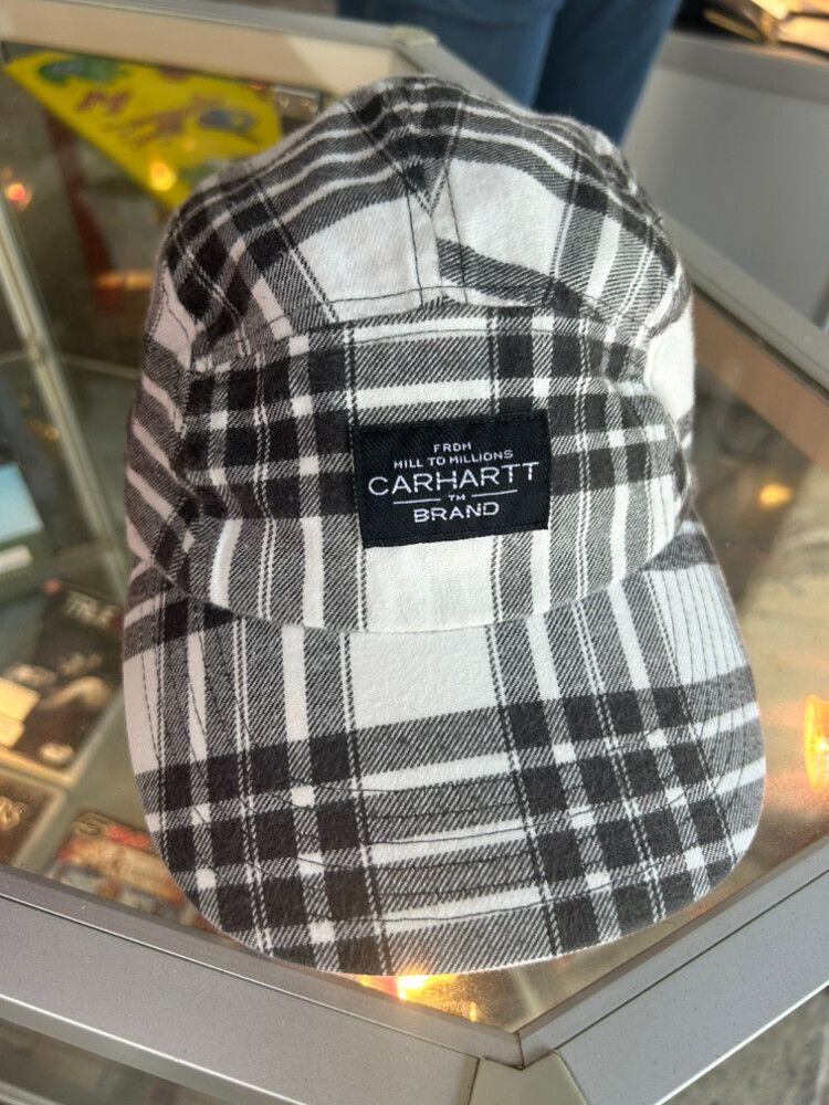 Carhartt White Black Plaid Cap