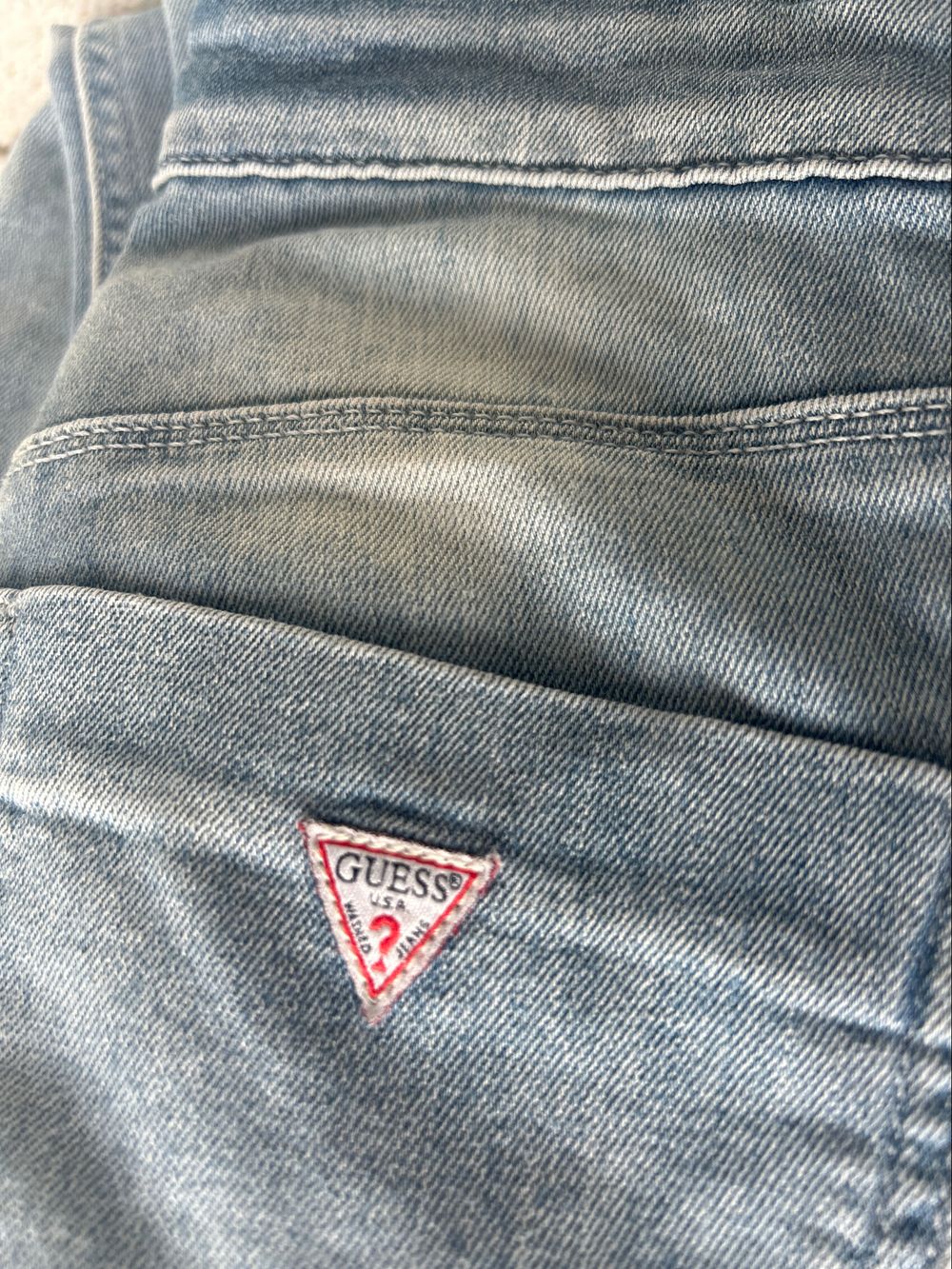 Guess Light Wash Button Fly Jeans