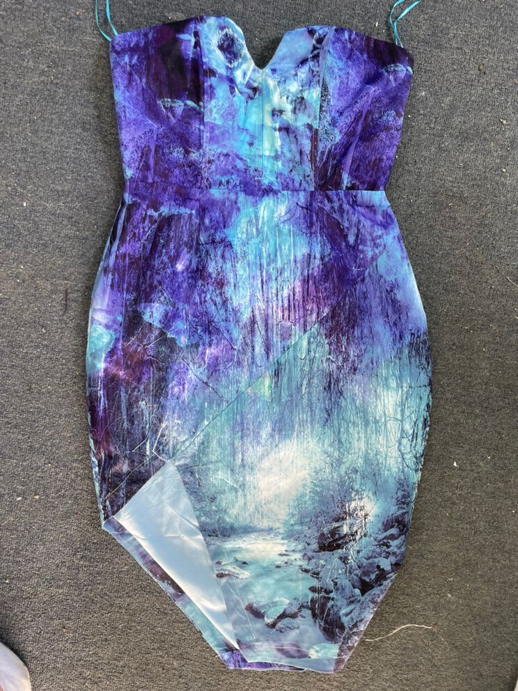 Sleeveless graphic dress