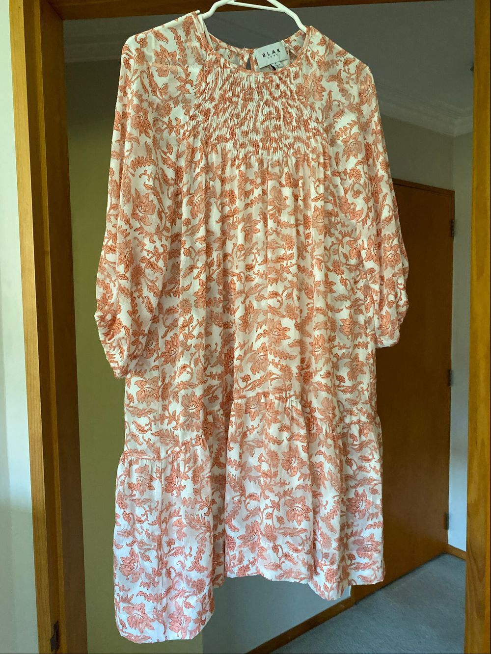 Blak Floral Tiered Dress