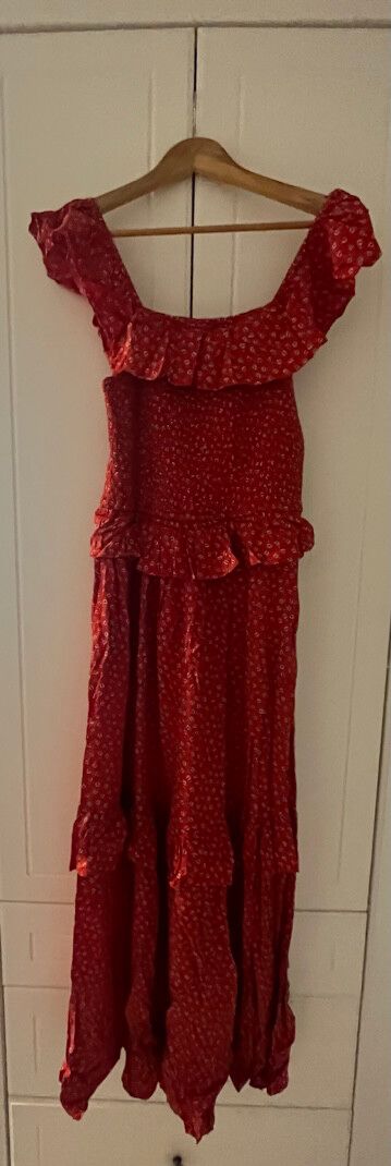 strapless open back dress The Gypsy Dress in Red – LadySplendorClothing
