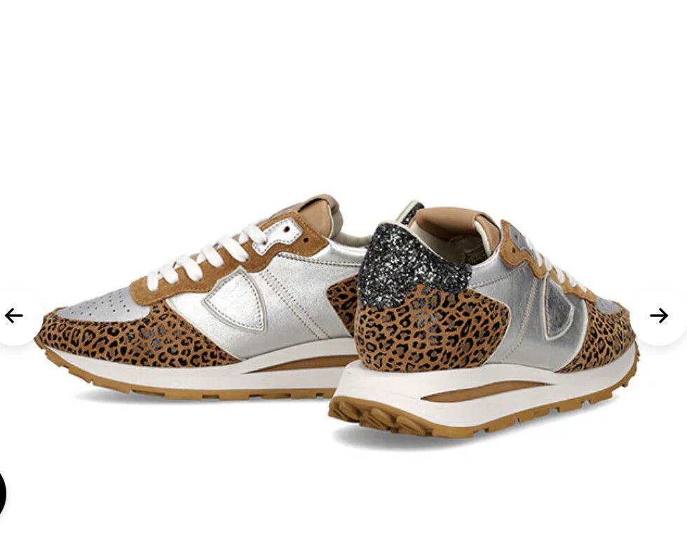 Tropez Haute Low Woman - Metal Leo Argent