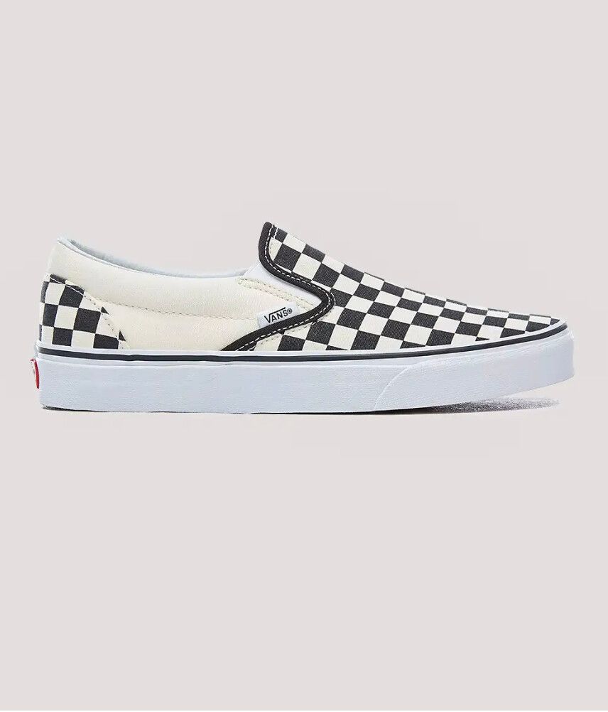Vans checkerboard black and white slip on shoe