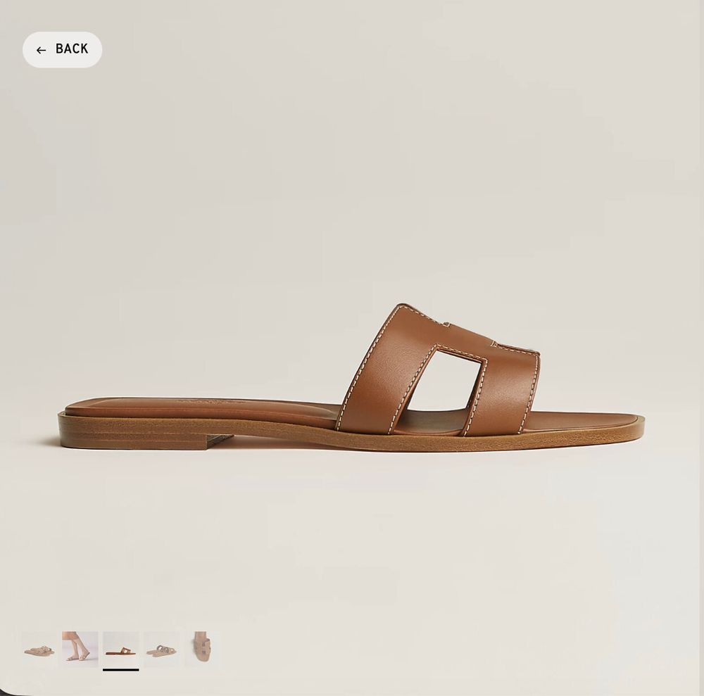Hermes Oran Sandals - 37.5 unworn!