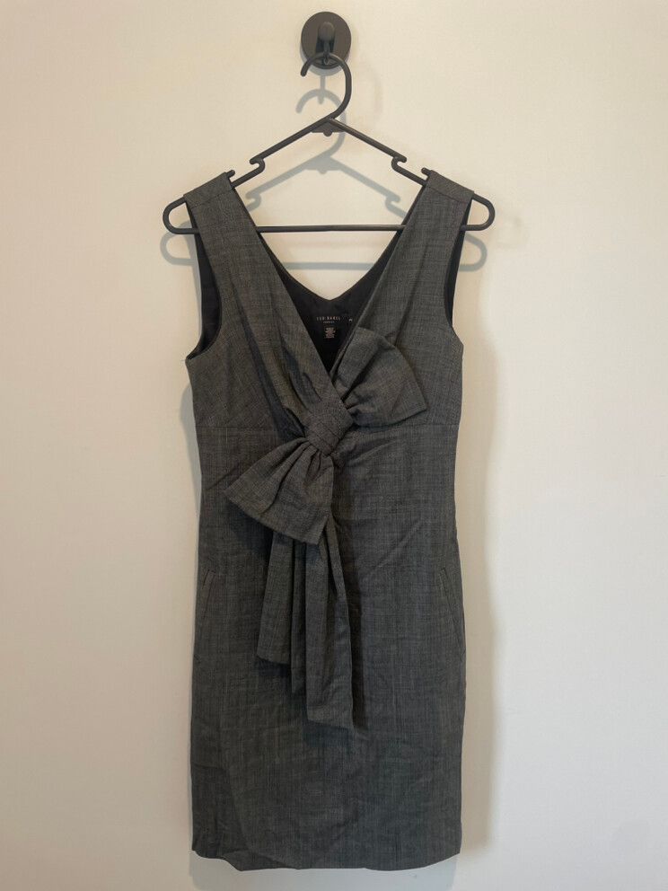 slim fit dress slacks Ted Baker Jesseha Grey Mini Fit And Flare Knit Jumper Dress Size 0 (UK   Fabulous Finds By Nikki