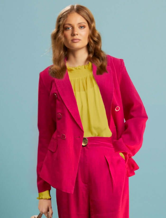 Fate + Becker Another Love Blazer in Watermelon