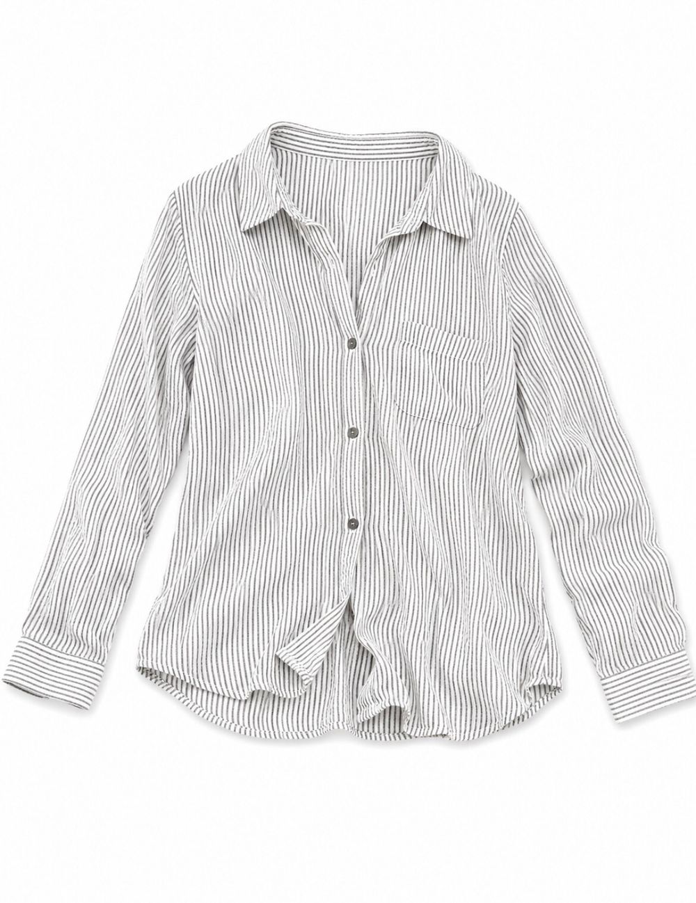 CJ Essentials White And Black Striped Shirt