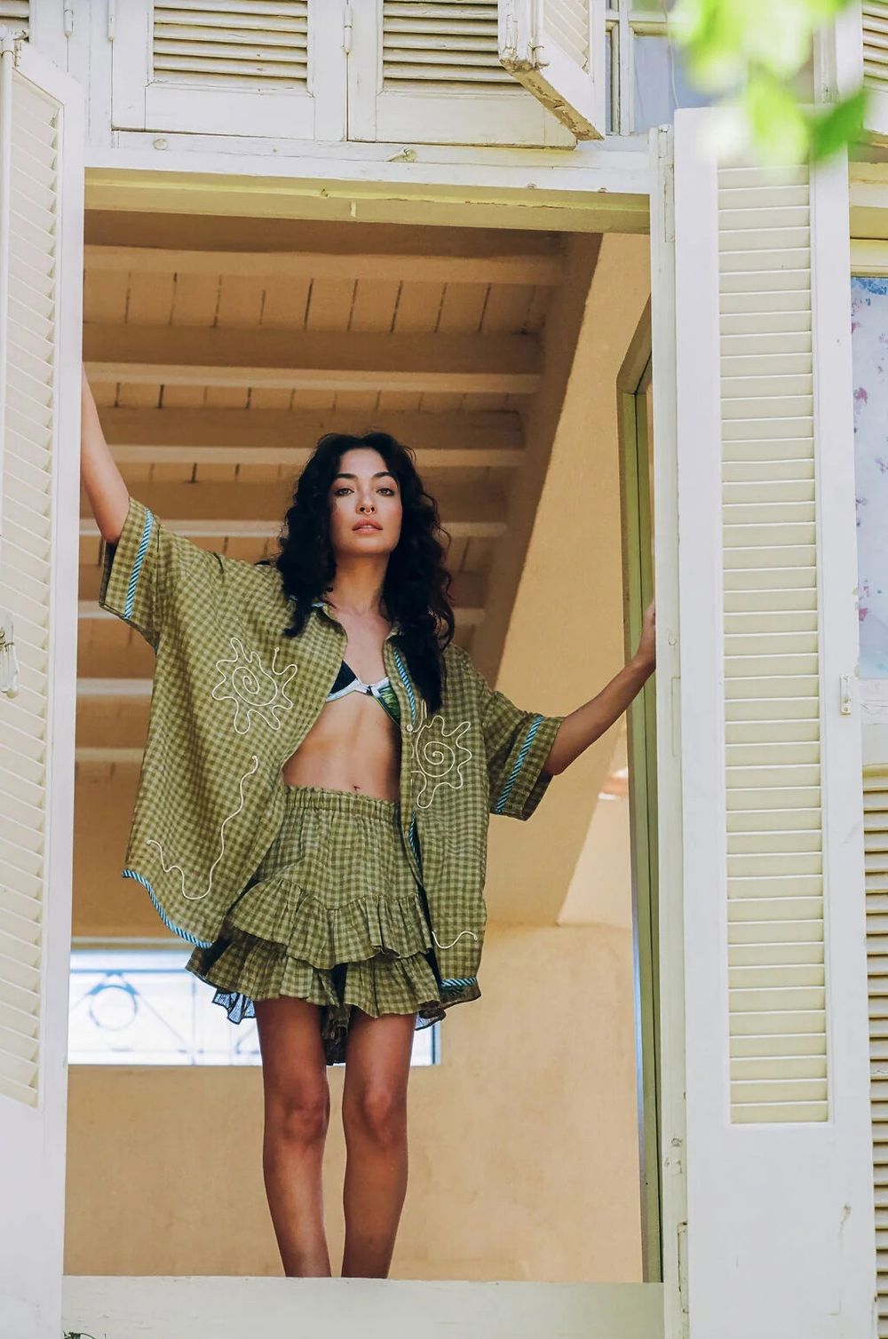 Kinga Csilla Hulia Check Fae Frill Skort