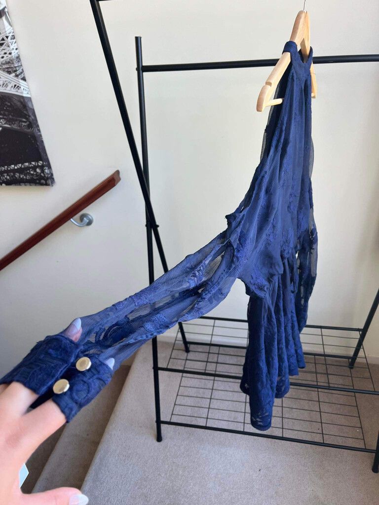 Ministry Of Style Navy Playsuit W Lace Size 10