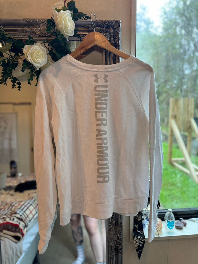 Under Armour Crew Neck Sports Jumper White Size L