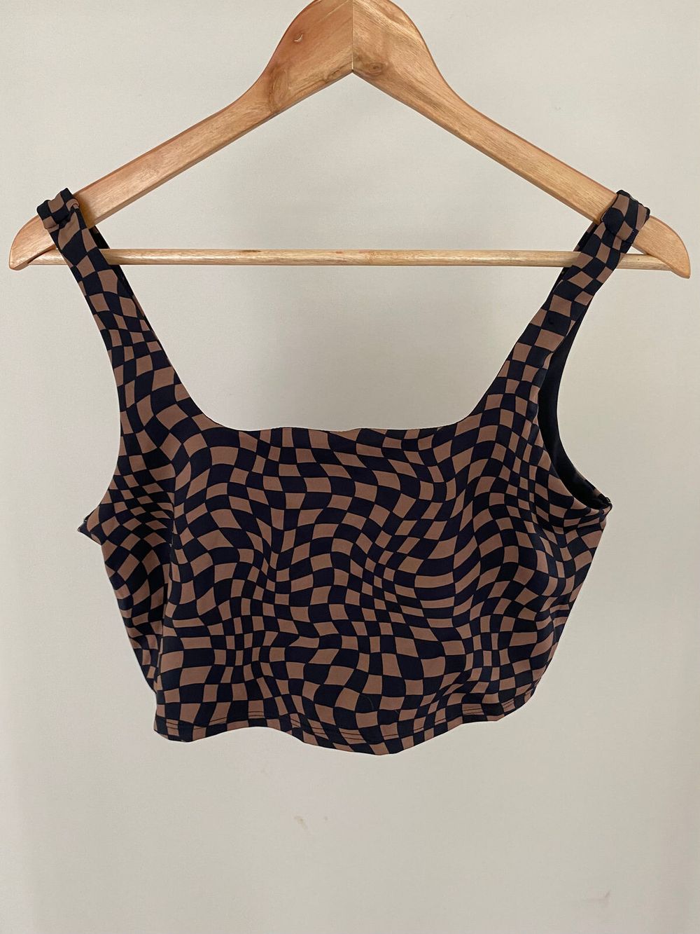 Cotton On Brown/Black Checkered Top - XL