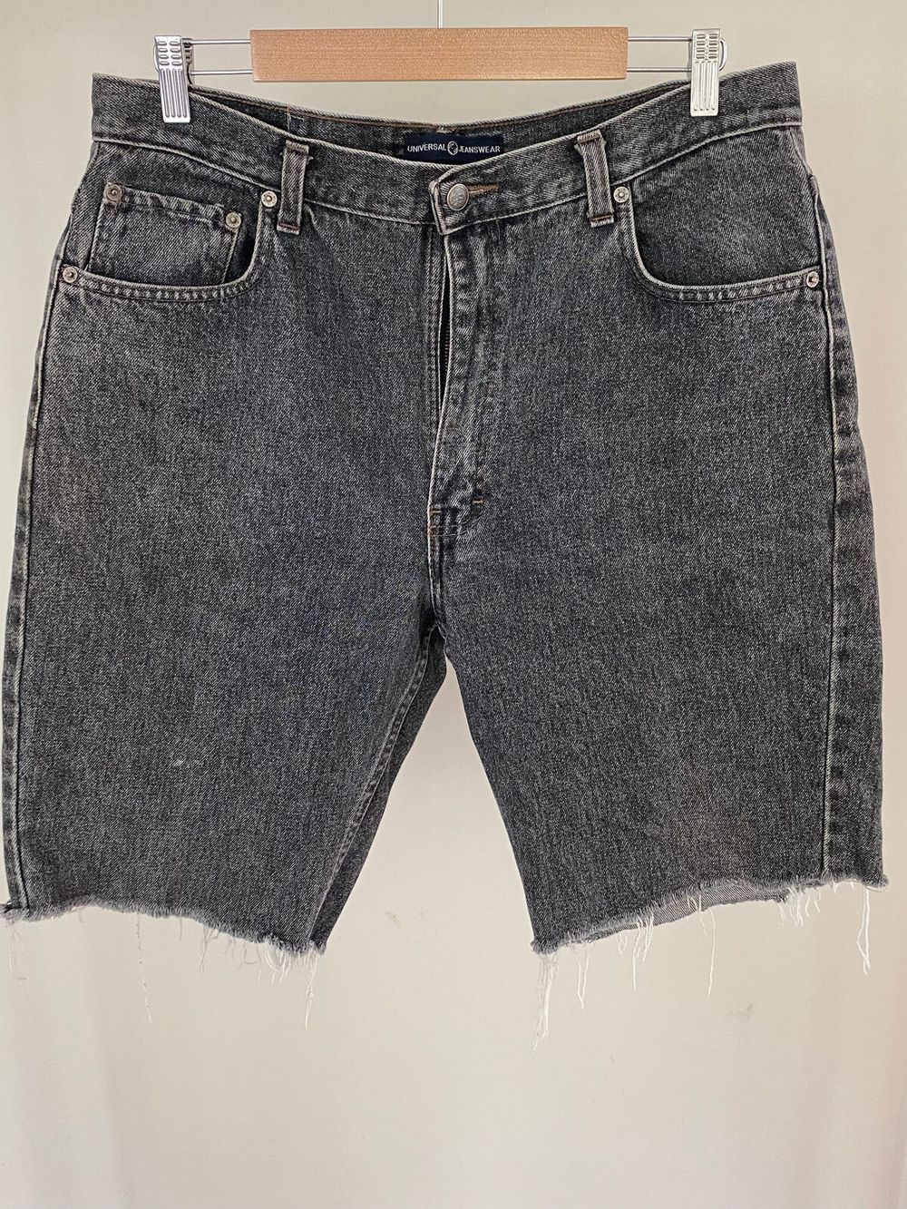 Black Denim Shorts - waist 36