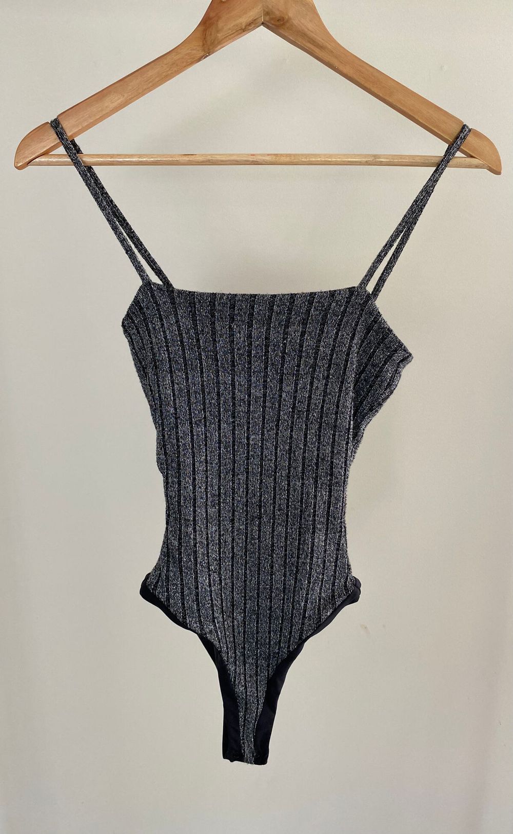 Kookai Silver/Black Bodysuit - size 1