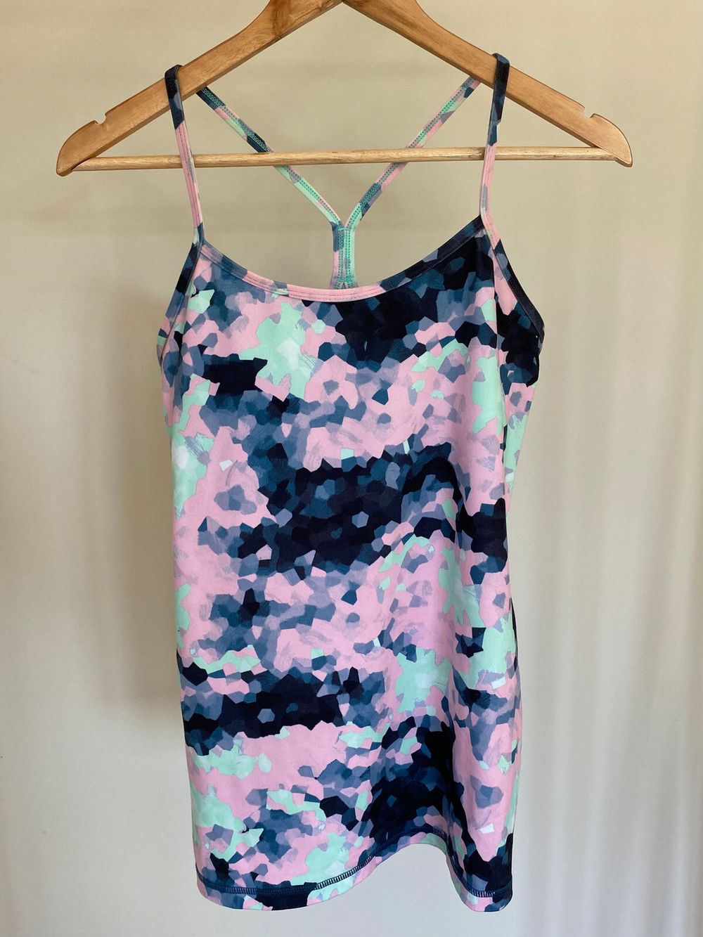 Lululemon Power Y Tank in Clouded Dreams, Built in Bra - 8 (bestfit 12)
