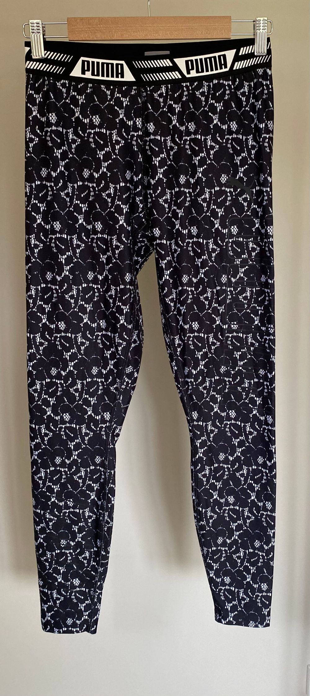 Puma Black/White Pattern Leggings - 14