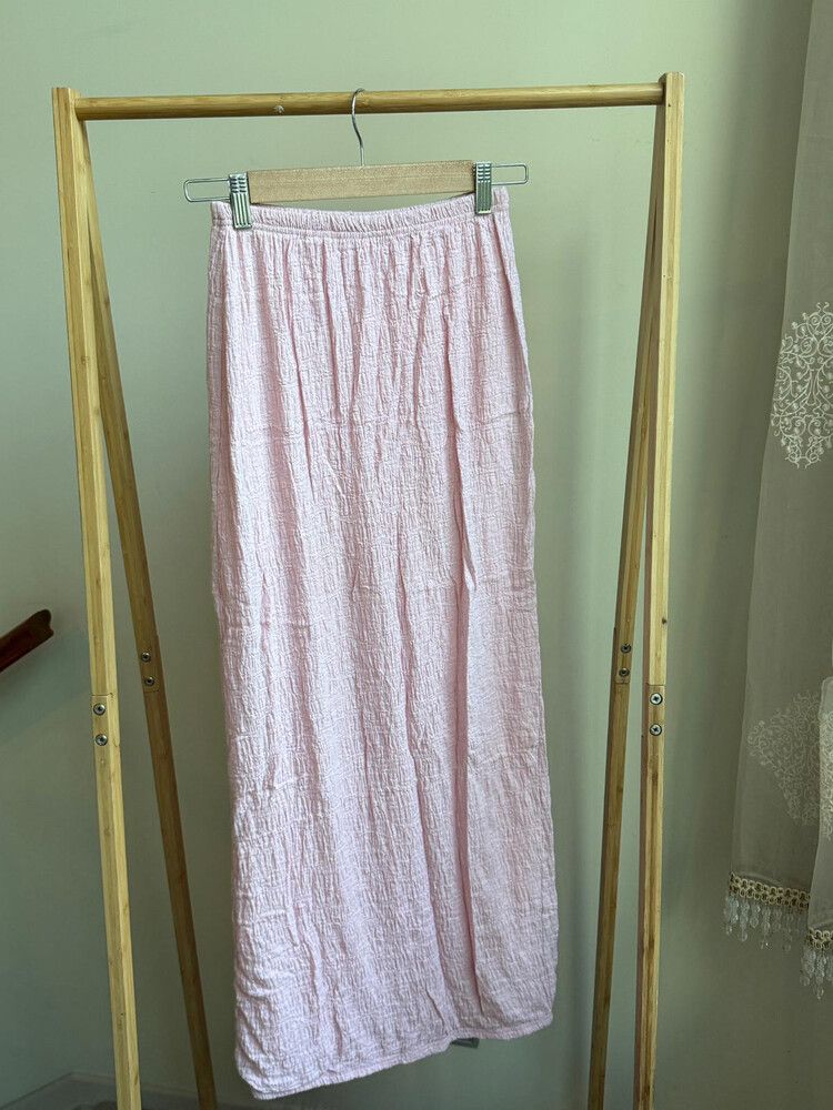 Glassons Pink Ruffled Texture Maxi Skirt