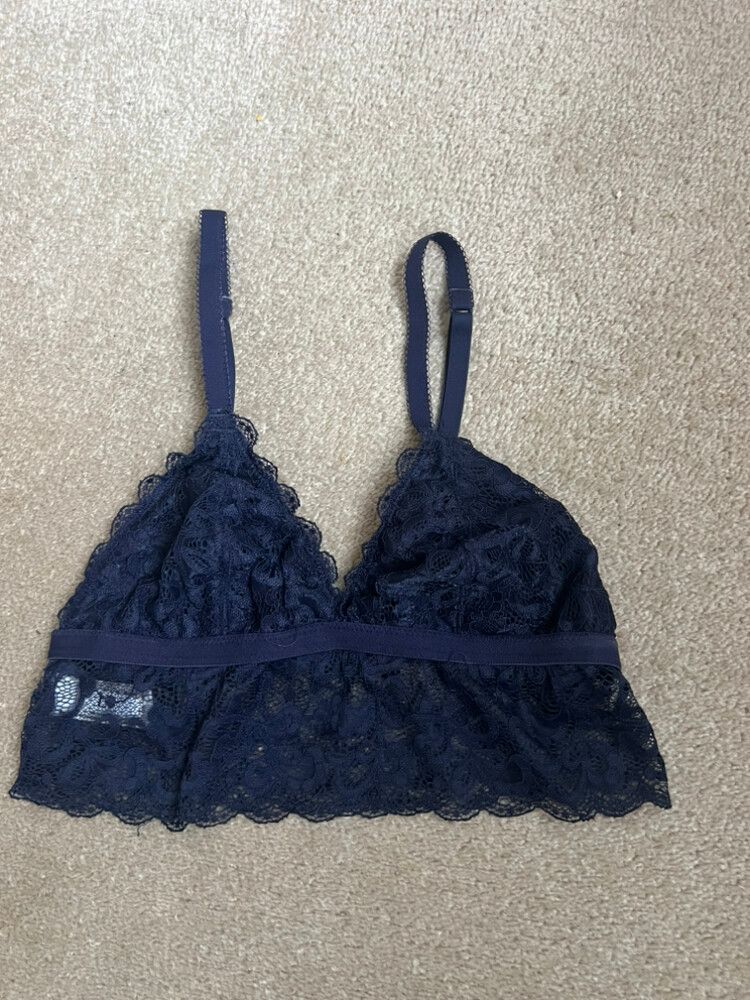 Navy Lacy Bralette- S