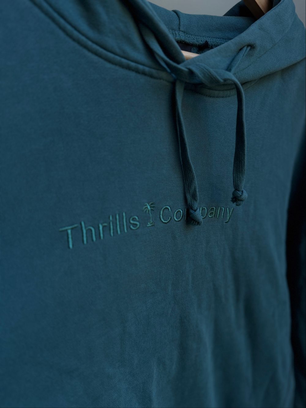 THRILLS Teal Embroidered Hoodie XL