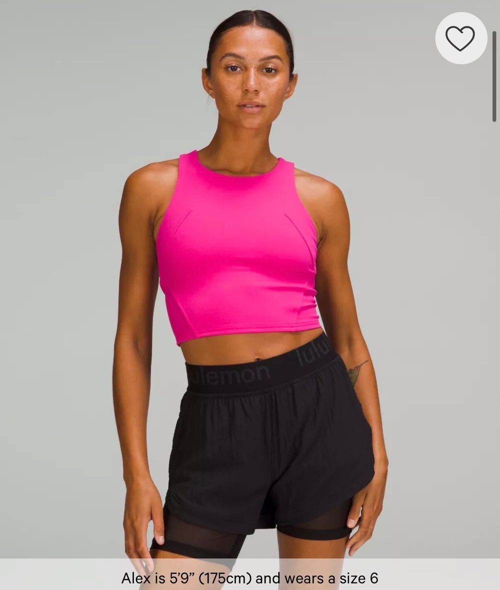 LULULEMON Invigorate Train Tank HOT PINK size 8