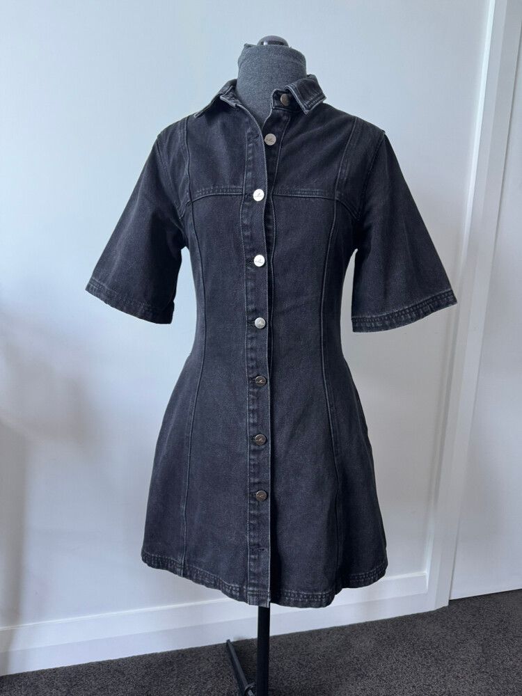 I Love Ugly - Lula Denim Dress Washed Black on Designer Wardrobe