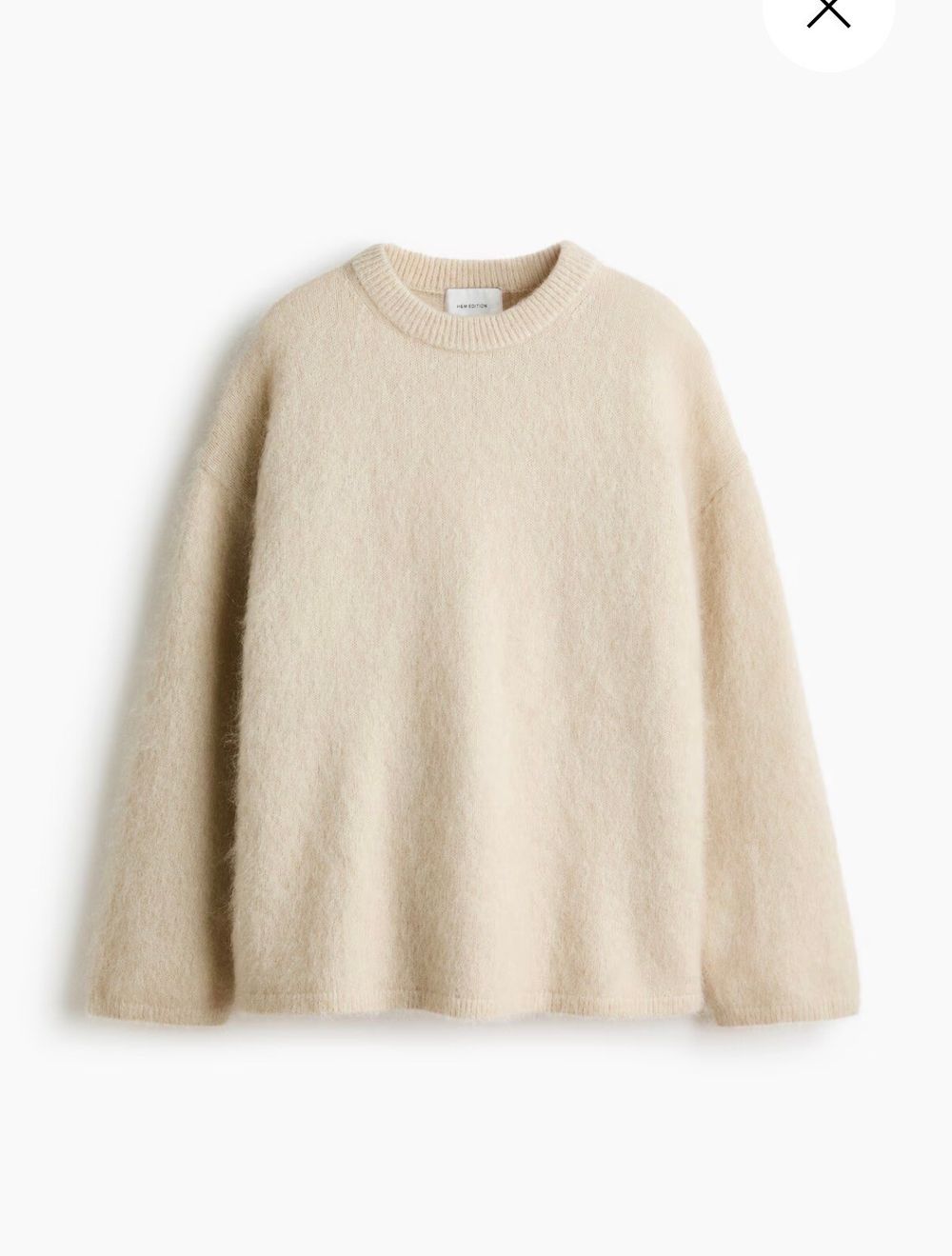 H&M Beige Mohair Wool Blend Jumper
