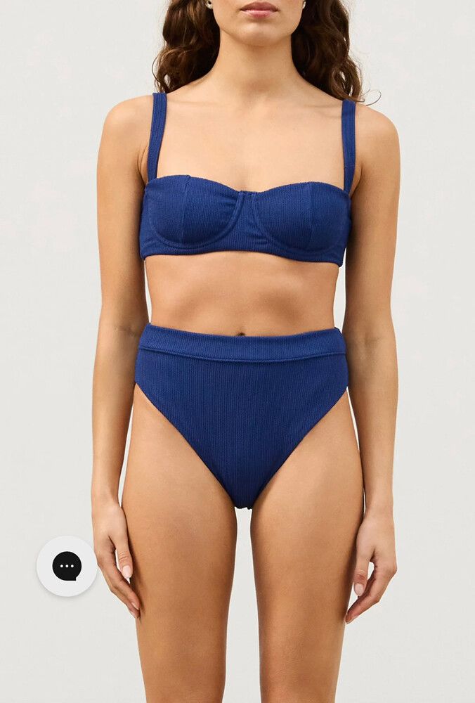 Zulu & Zephyr Ocean Blue Textured Bikini