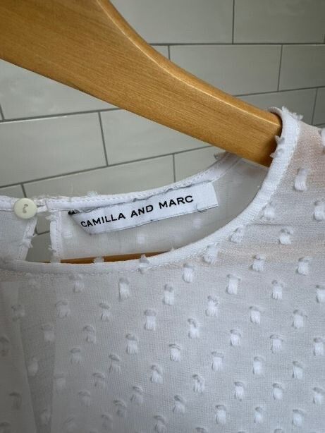 Camilla and marc sheer white blouse