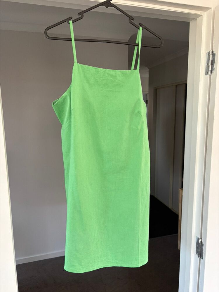 I Love Ugly - I Love Ugly Mini Dress Green on Designer Wardrobe I Love Ugly - I Love Ugly Mini Dress Green on Designer Wardrobe