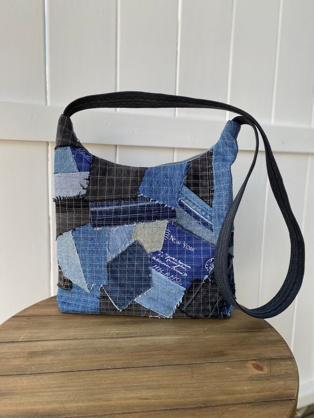 Cross Shoulder Bag From Upcycled Jeans