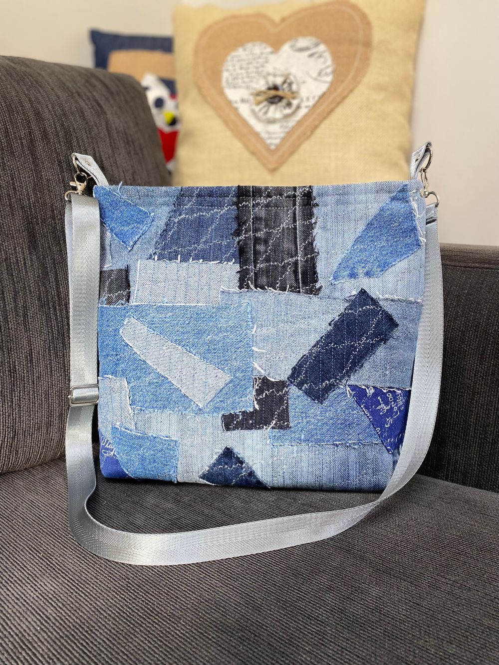 Crossbody Bag From Upcycled Jeans