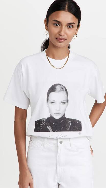 ANINE BING アニービング　KATE MOSSケイトモスTシャツ ANINE BING Avi Kate Moss Tシャツ | ホワイト | FARFETCH JP