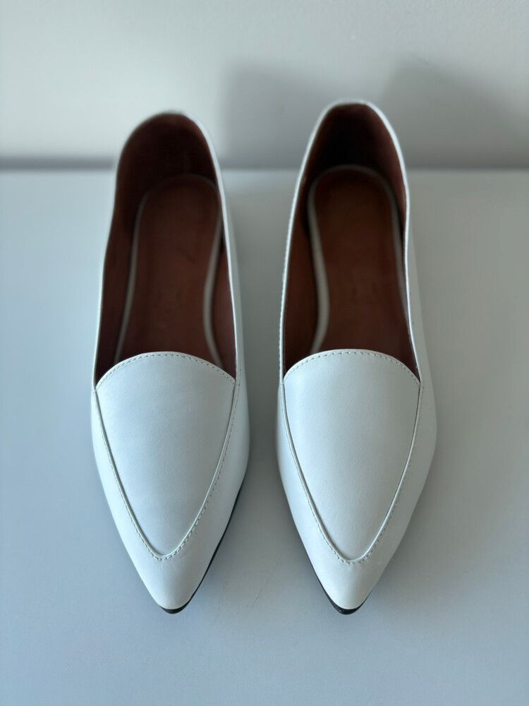 White Leather Loafers Shoes