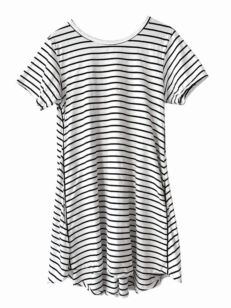 Moochi Striped Pure Cotton Midi Dress
