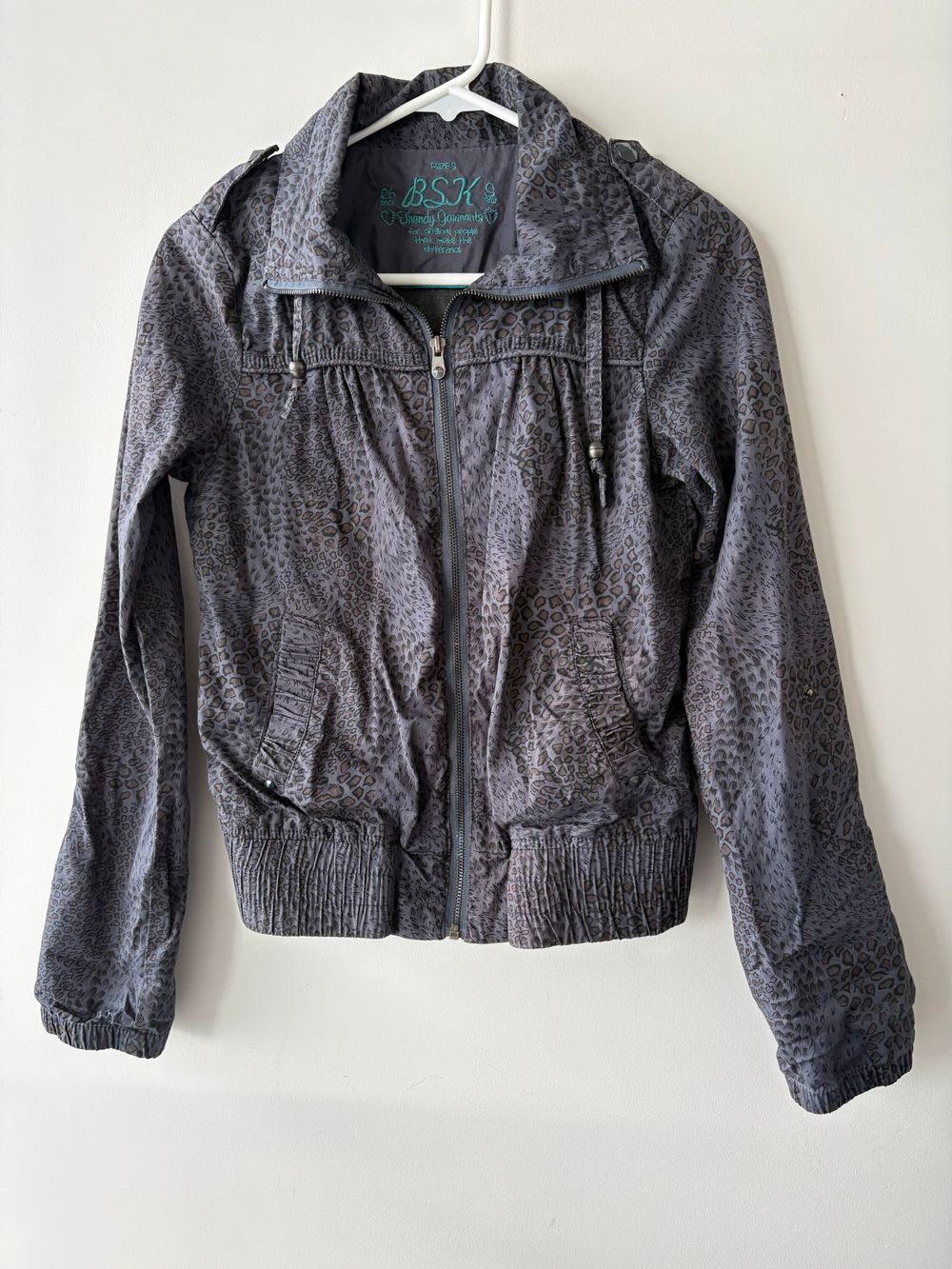 Bershka Grey Animal Print Jacket